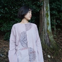 野良着・風来坊シャツ　うずうず　べんがら染めL