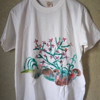 手描きTシャツ「自由な雑草」半袖Mサイズ