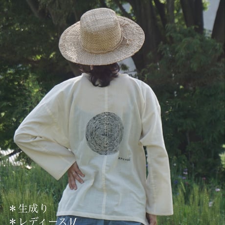 「うずうず柄②」- 野良着　風来坊シャツ-