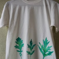 手描きTシャツ「いろんなよもぎ」半袖Sサイズ