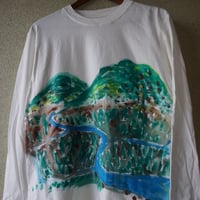 手描きTシャツ「自然は　ぼうぼうだ」長袖Mサイズ