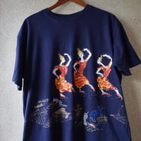 手描きTシャツ「夜の踊り子たち」半袖XLサイズ