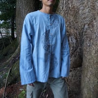 野良着・風来坊シャツ　うずうず　藍錠染L