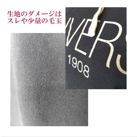 【古着】Mサイズ　CONVERSE　パーカー　ネイビー　WL-24100006