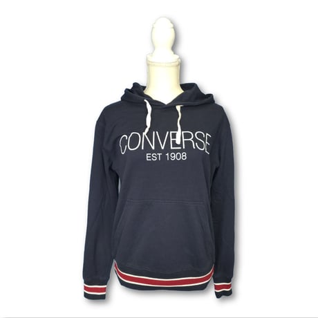 【古着】Mサイズ　CONVERSE　パーカー　ネイビー　WL-24100006