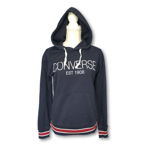 【古着】Mサイズ　CONVERSE　パーカー　ネイビー　WL-24100006
