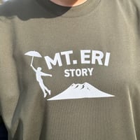 吸水速乾ドライTシャツ「MT.ERI STORY」（オリーブ）