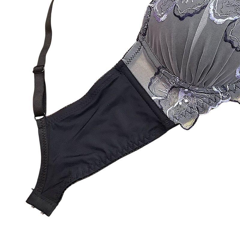 ブラジャー (G75-J85) 脇高 フルカップ ブラジャー リッチフラワー柄 日本製レース ( トリンプ N,FULLRE ) ニッセン 女性 下着  レディース フルカップブラ