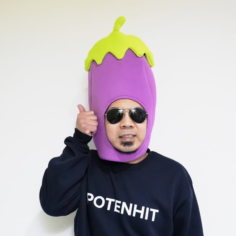 本物のナスビの被り物 | 天竺川原イベントGOODS