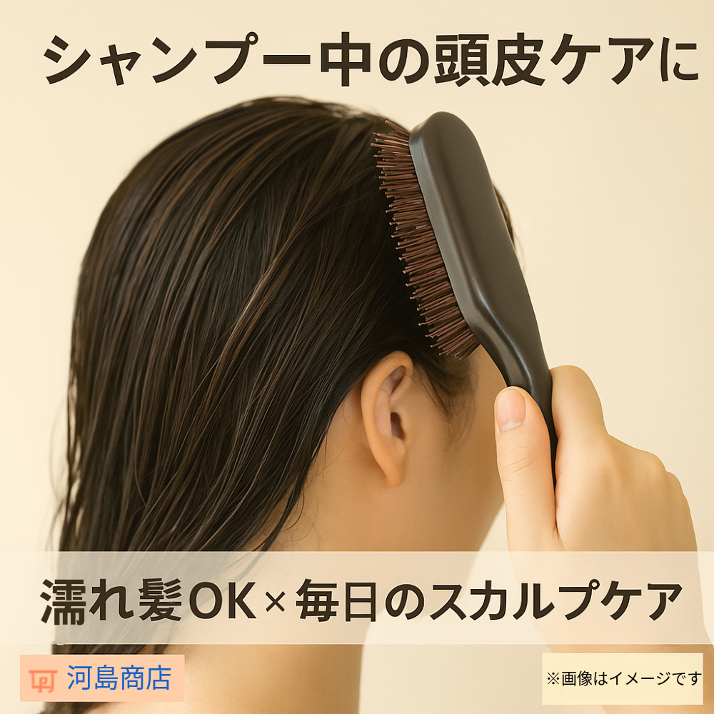 ドクターズスカルプ ヘアケアブラシ（ブラック）/ 日本製 / 4段ピンで