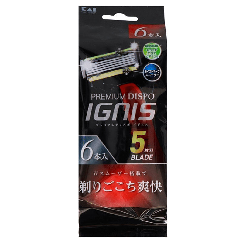 貝印 PREMIUM DISPO IGNIS (プレミアム ディスポ イグニス) 5枚刃 使い