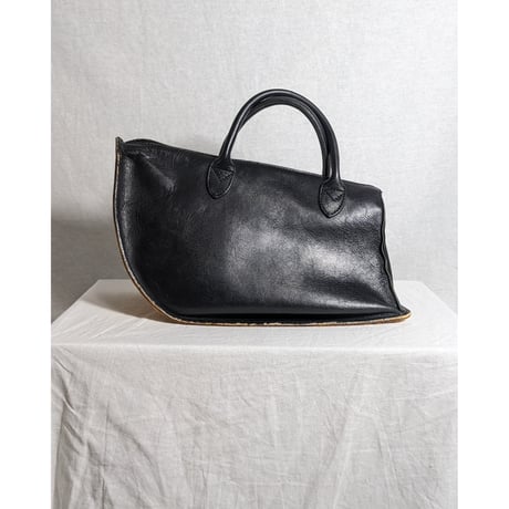 【MASAKI MATSUSHIMA】1990s Asymmetrical Curved Leather Handbag