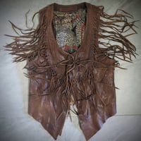 【goa】leather fringe vest