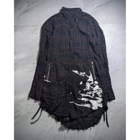【Kmrii】distressed skull paint shirts