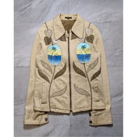 【obelisk】botanical zip-up jacket