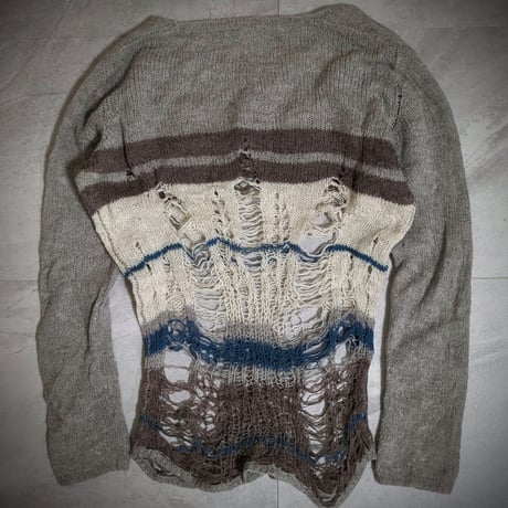 【glamb】07AW spyder web grey knit