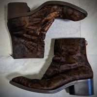 【alfredoBANNISTER】leopard pattern unborn calf boots
