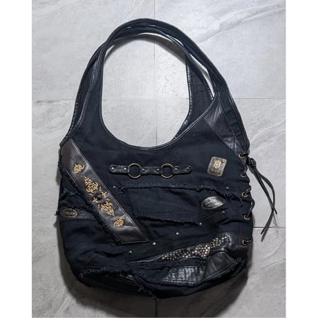 【Kmrii】leather studs tote bag