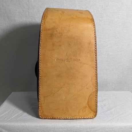 【MASAKI MATSUSHIMA】1990s Asymmetrical Curved Leather Handbag