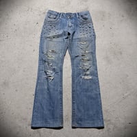 【Custom Culture】00s chaos studs flare denim
