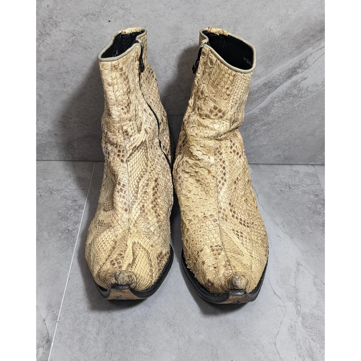 5351 POUR LES HOMMES】2000s python pointed toe 