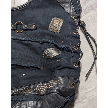 【Kmrii】leather studs tote bag