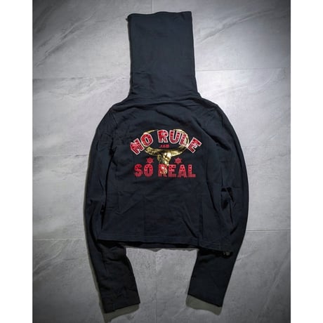 【jab】square curved zip hoodie