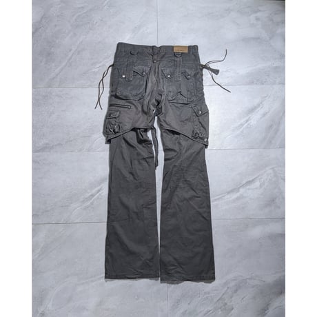 【L7 REAL HIP】 2000s lace-up bondage cargo pants