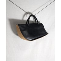 【MASAKI MATSUSHIMA】1990s Asymmetrical Curved Leather Handbag