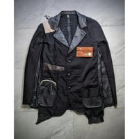 【Ri.co leather】reconstructed leather tailored jacket