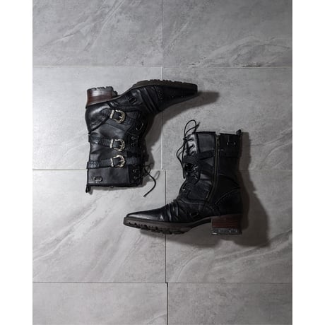 【Jackrose】2000s belted distressed boots