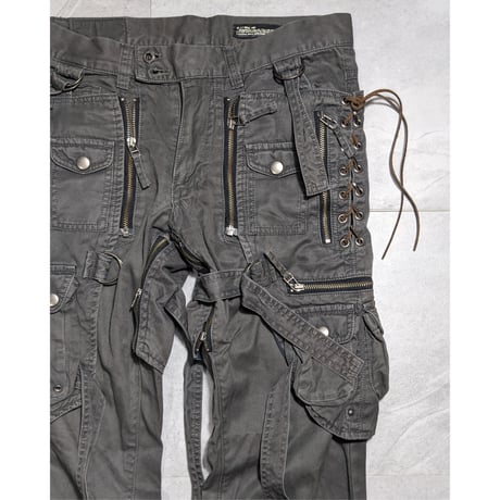 【L7 REAL HIP】 2000s lace-up bondage cargo pants