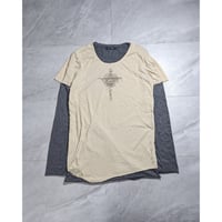 【14th addiction】fake layered cross feather lsv