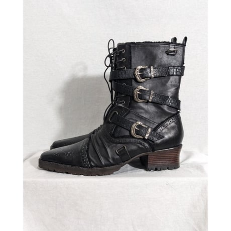 【Jackrose】2000s belted distressed boots