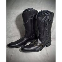 【FUGA】decorated side lace-up boots