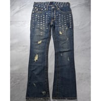 【Jackrose】eyelet flare jeans