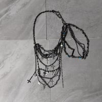【5th】2000s junk cross 2way necklace / wallet chain