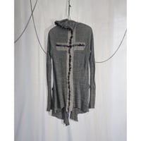 【L.G.B】back cross feather cardi