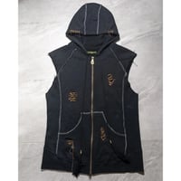 【obelisk】00s gold chain crushed hoodie