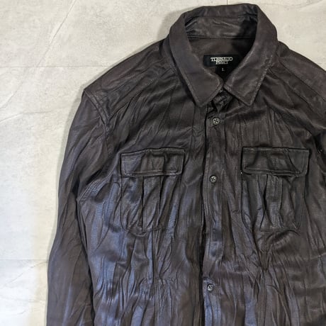 【TORNADO MART】wrinkled crocodile shirts