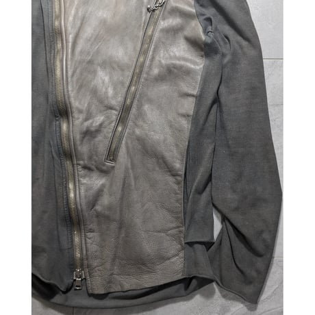 【No,No,Yes】leather docking hoodie