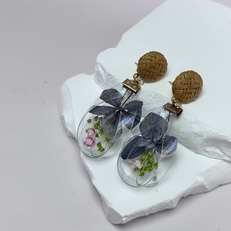 （春夏）紫陽花グレー×ピンク×グリ－ンsizukuラタン