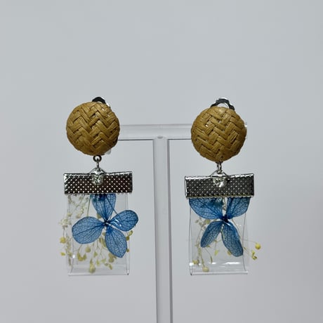 （春夏）紫陽花コバルトブルー×イエローsukueaラタン