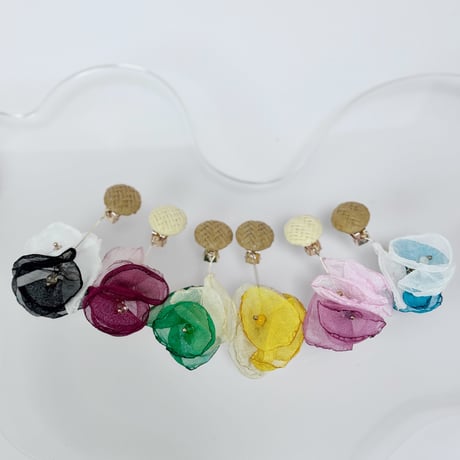 ラタン×花びらシフォンミックス