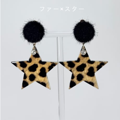 ファ－&レザー×レオパードパーツ