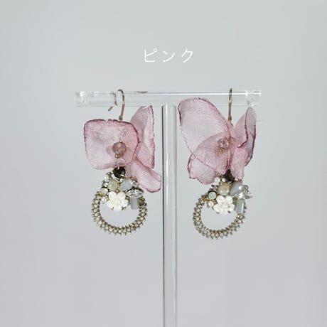 花びらシフォン×ビジュ－