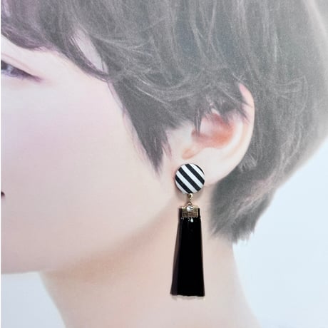 黒白ボーダ－×ビニ－ル