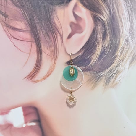貝殻風パーツ×ビーズスタ－