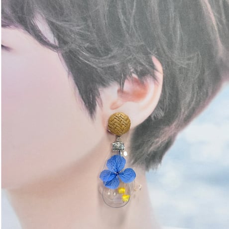 （春夏）紫陽花アクアブルー×イエローshizukuラタン