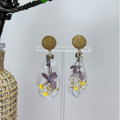 （春夏）紫陽花ラベンダー×イエローsizukuラタン